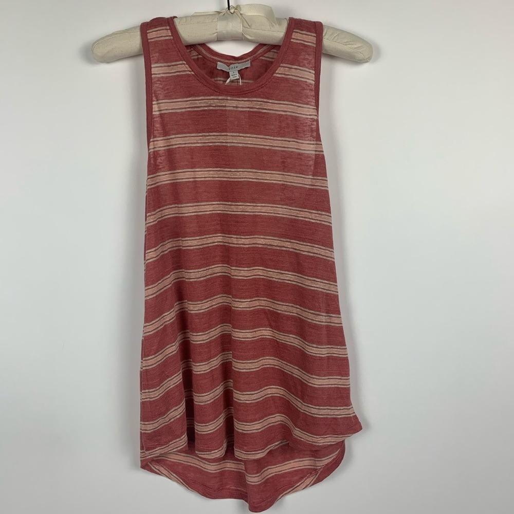 NWT Joie | Rayson Linen Twisted Tank Tropical Red - Picture 2 of 9